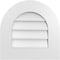 Ekena Millwork Round Top Surface Mount PVC Gable Vent: Non-Functional, w/ 3-1/2"W x 1"P Standard Frame, 18"W x 18"H GVPRT18X1801SN - alternate 1